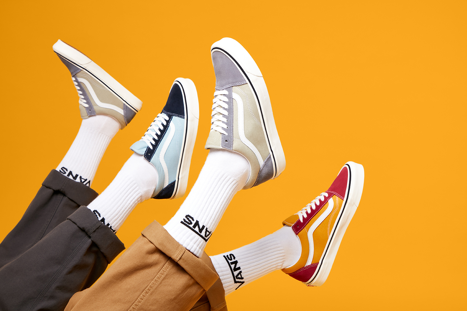 Shoe models wearing van shoes, captured by I Heart Studios for eCommerce model fashion photography.